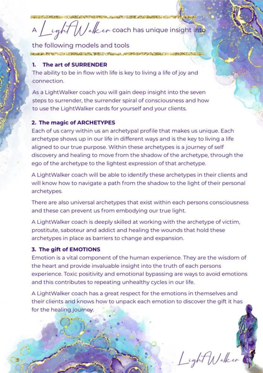 Accredited LightWalker Coaching programme INFORMATION, hosted in Johannesburg. Add to your cart to be contacted after checkout.
