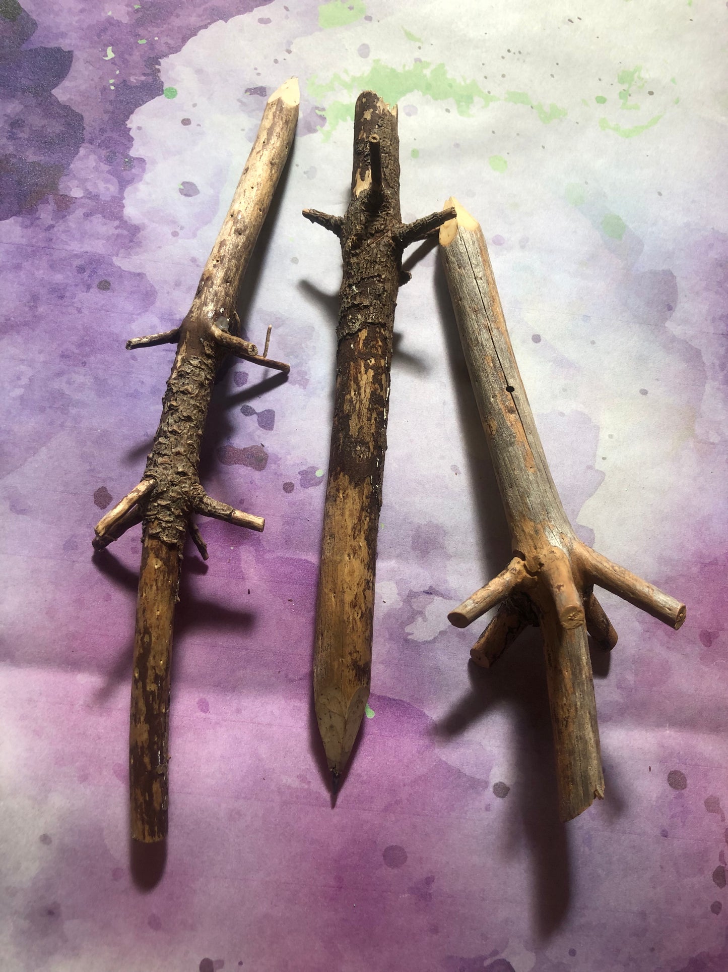 Wooden branch pencil