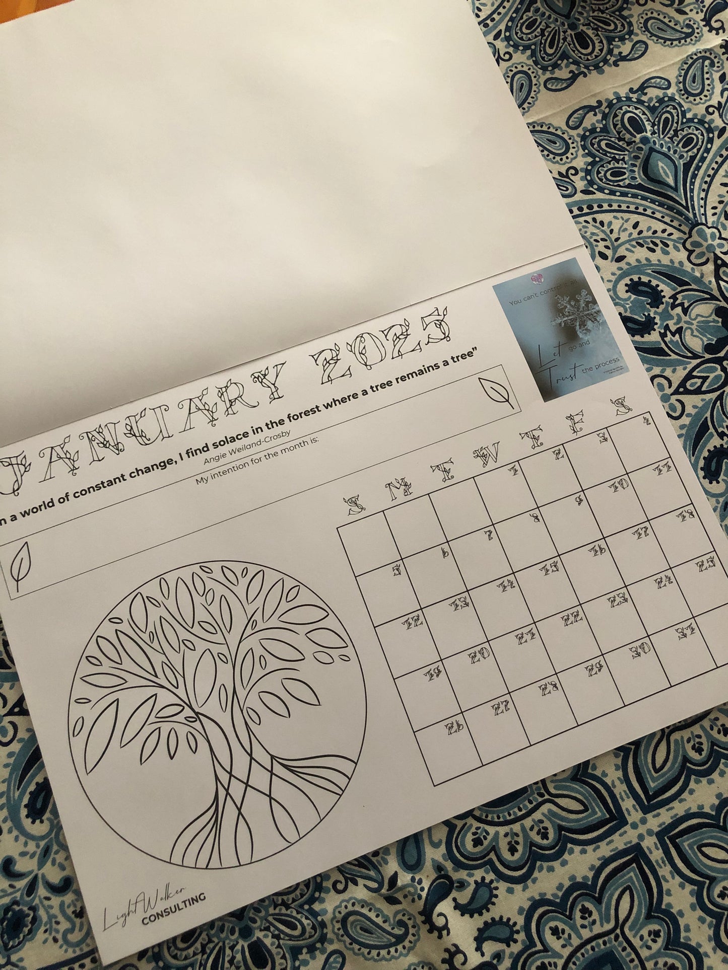 2025 LightWalker desk calendar
