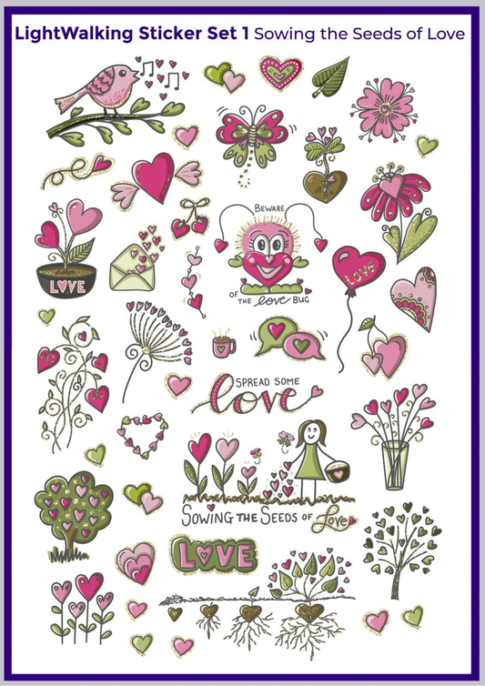 Sowing the Seeds of Love A4 Sticker Sheet ~ Available for pre-orders