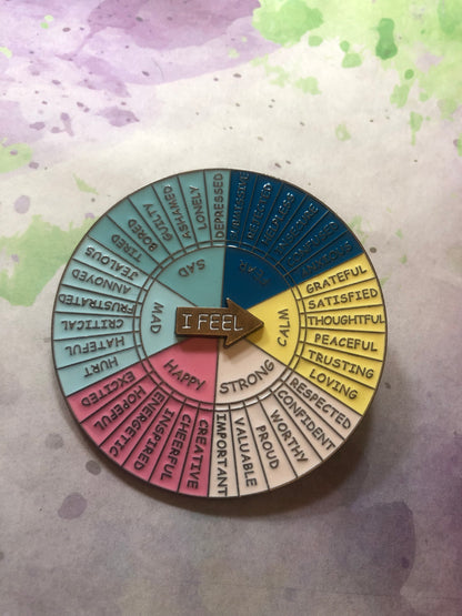 Small metal emotions wheel : 8cm diameter