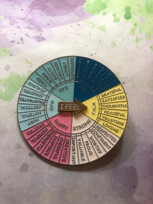 Small metal emotions wheel : 8cm diameter