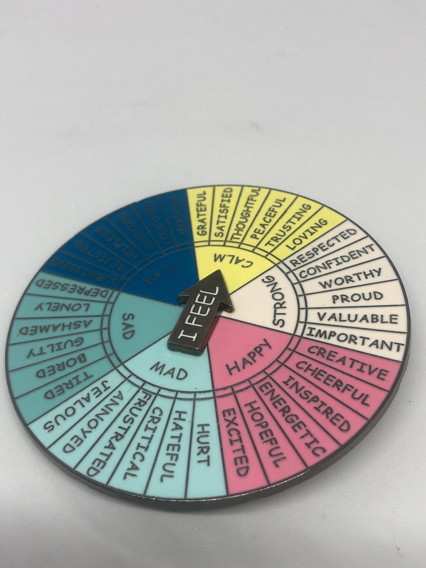 Small metal emotions wheel : 8cm diameter