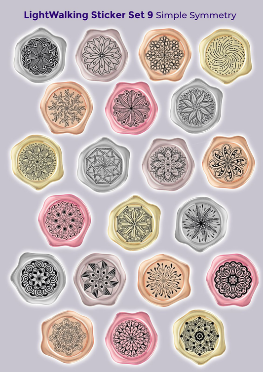 PRE-ORDER ~ Simple Symmetry A4 Sticker Sheet #9