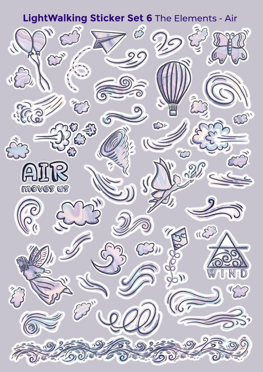 PRE-ORDER ~ Air Element A4 Sticker Sheet #6
