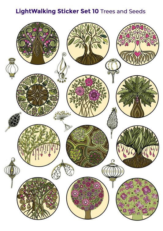 PRE-ORDER ~ Trees and Seeds A4 Sticker Sheet #10